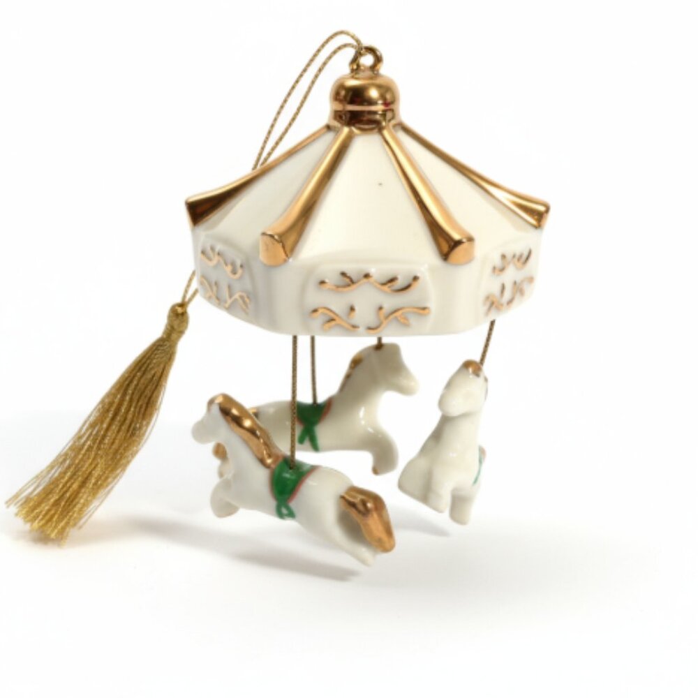 Mikasa Carousel Ornament Porcelain Horses Holiday Magic FKO15/604 IOB